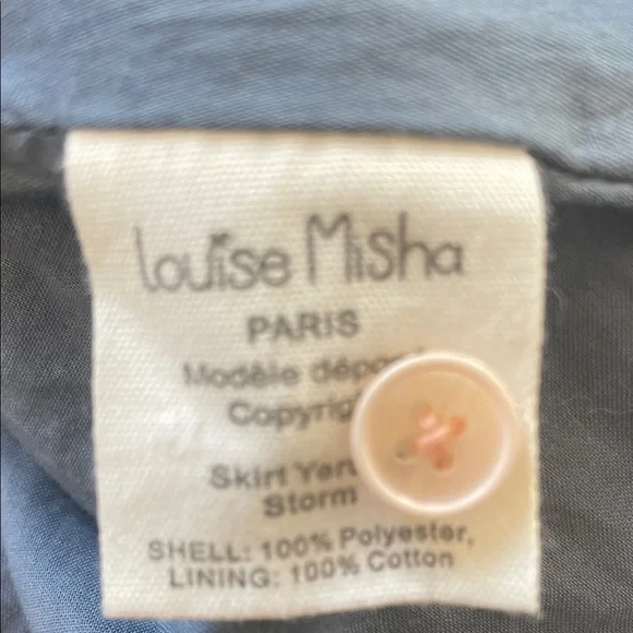 Louise Misha Floral Blue Kids Skirt with Suspenders - Picture 3 of 4